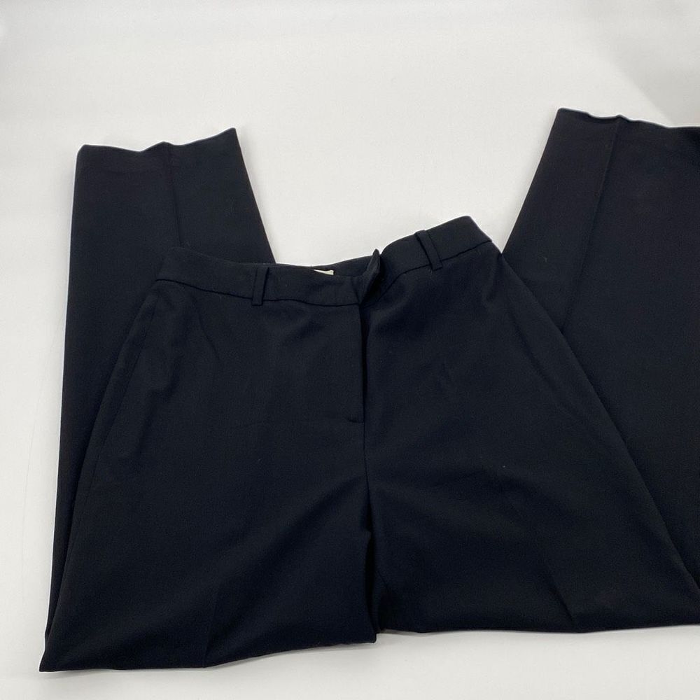 Ann Taylor Women's Wool Blend Tailored‎ Fit Trouser Pants Plain Black Size 10